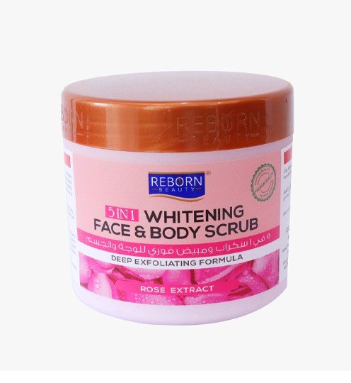  5 In 1 Whitening Face & Body Scrub Rose Extract 500ml 